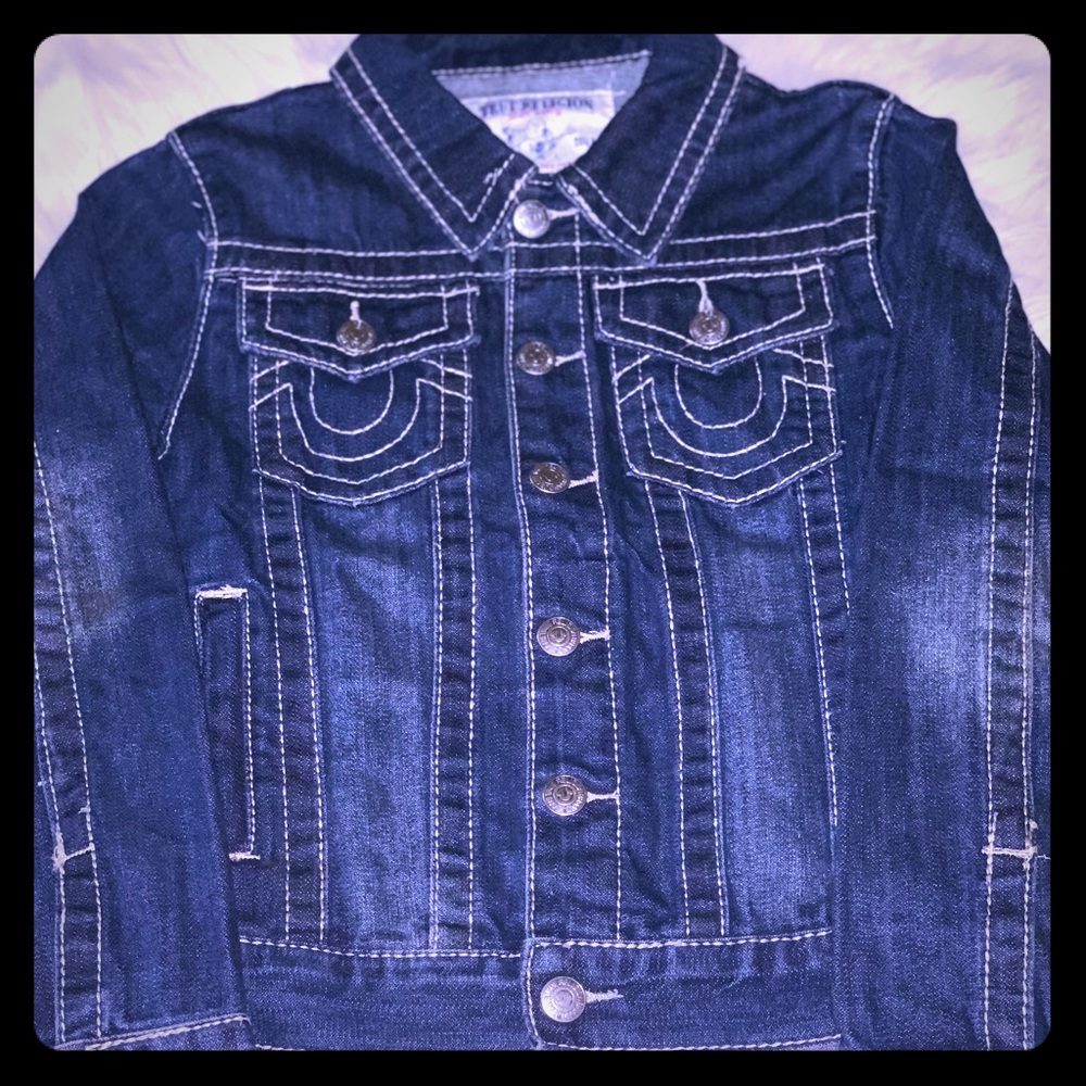 Boys True Religion Denim Jacket Sz 7